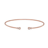 Double CZ Cuff - Rosegold - Bracelets - Ofina