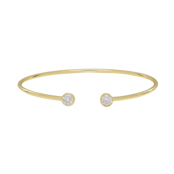 CZ Cuff - Gold - Bracelets - Ofina