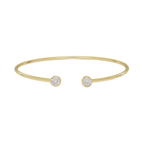 CZ Cuff - Gold - Bracelets - Ofina
