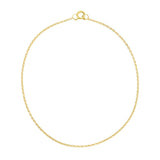 14k Solid Gold Thin Chain Bracelet - - Bracelets - Ofina