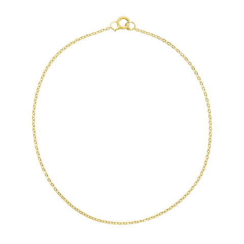 14k Solid Gold Thin Chain Bracelet - - Bracelets - Ofina