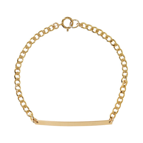 Curb Chain Bar Bracelet - - Bracelets - Ofina