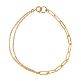 Split Oval / Rope Chain Bracelet - - Bracelets - Ofina