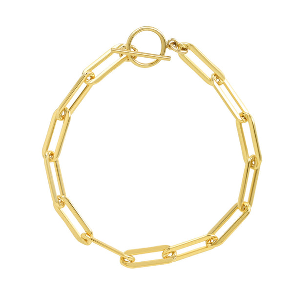 Bold Paperclip Toggle Bracelet - - Bracelets - Ofina