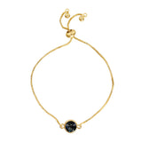 Round Black Resin Adjustable Bracelet - - Bracelets - Ofina