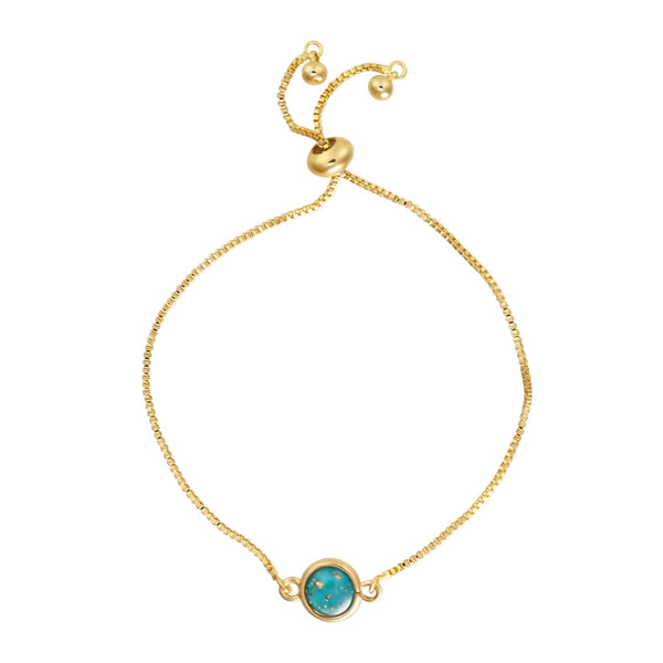 Round Green Resin Adjustable Bracelet - - Bracelets - Ofina