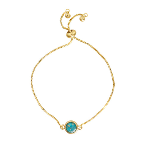 Round Green Resin Adjustable Bracelet - - Bracelets - Ofina