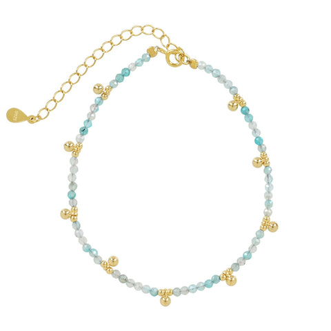 Amazonite & Beaded Nugget Bracelet - - Bracelets - Ofina