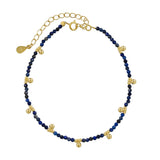 Lapis & Beaded Nugget Bracelet - - Bracelets - Ofina