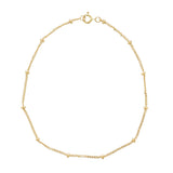 14k Solid Gold Ball Chain Bracelet - - Bracelets - Ofina