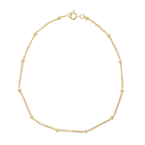 14k Solid Gold Ball Chain Bracelet - - Bracelets - Ofina