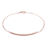 SALE - Curved Tube Bracelet - Rosegold - Bracelets - Ofina