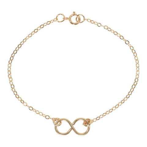 Infinity Bracelet on Regular Chain - Gold - Bracelets - Ofina