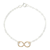 Infinity Bracelet on Regular Chain - Gold Infinity l Silver Chain - Bracelets - Ofina