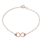 Infinity Bracelet on Regular Chain - Rose Gold - Bracelets - Ofina