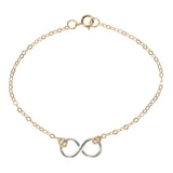 Infinity Bracelet on Regular Chain - Silver Infinity l Gold Chain - Bracelets - Ofina