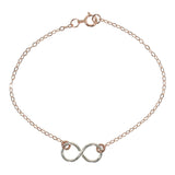 Infinity Bracelet on Regular Chain - Silver Infinity l Rose Gold Chain - Bracelets - Ofina