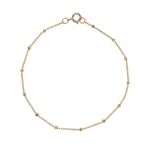 2-Tone Ball Chain Bracelet - Gold / 6" - Bracelets - Ofina