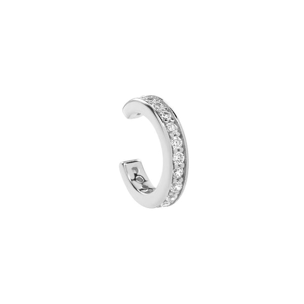 CZ Channel Ear Cuff - Silver - Earrings - Ofina