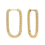 SALE - Twisted Oval Hoops - - Earrings - Ofina