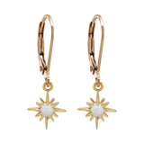 Opal Sun Ray Leverback Earrings - - Earrings - Ofina