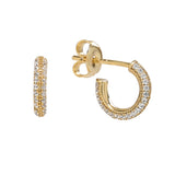 SALE - Tiny CZ Huggie Studs - - Earrings - Ofina