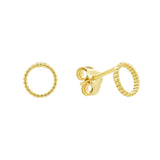 Twisted Circle Cutout Studs - - Earrings - Ofina