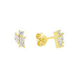 CZ Multi-Shape Studs - gold - Earrings - Ofina