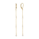 Leverback Small Pearl Waterfall Earrings - - Earrings - Ofina