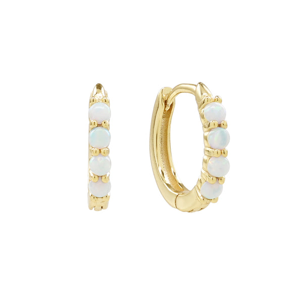 Opal Huggies - - Earrings - Ofina