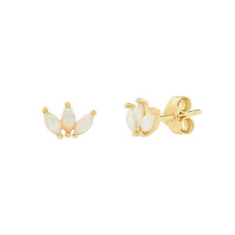 Opal Triple Marquis Studs - - Earrings - Ofina