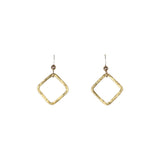 SALE - Open Square Brushed Earrings - Gold / Medium - Earrings - Ofina