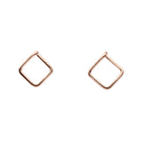 Square Wirewrapped Studs - - Earrings - Ofina