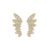 CZ Angel Wing Studs - - Earrings - Ofina