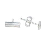 SALE - Rounded Bar Studs - Silver - Earrings - Ofina