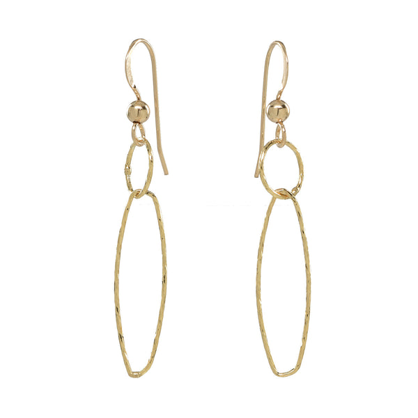Circles & Marquise Earrings - Gold - Earrings - Ofina