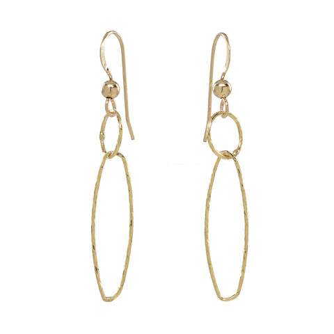 Circles & Marquise Earrings - Gold - Earrings - Ofina