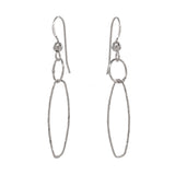 Circles & Marquise Earrings - Silver - Earrings - Ofina