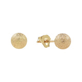 14k Solid Gold Stardust Studs - Yellow Gold / 5mm - Earrings - Ofina