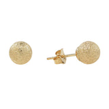 14k Solid Gold Stardust Studs - Yellow Gold / 6mm - Earrings - Ofina