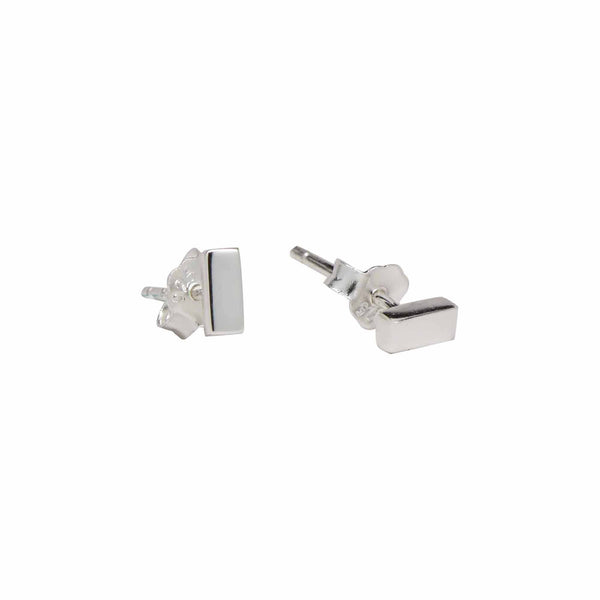 Bar Studs - Silver - Earrings - Ofina