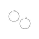 Tube Hoops - Silver / Large - Earrings - Ofina