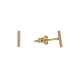 Thin Bar Studs - Gold / 6mm - Earrings - Ofina