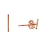 Thin Bar Studs - Rose Gold / 10mm - Earrings - Ofina