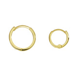 10k Solid Gold Huggie Hoops - - Earrings - Ofina