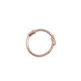 10k Solid Gold Thin Huggies - 8mm - Sold Individually / Rose Gold - Earrings - Ofina