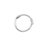 10k Solid Gold Thin Huggies - 8mm - Sold Individually / White Gold - Earrings - Ofina