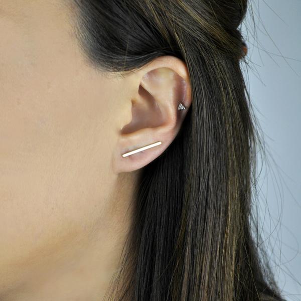 Long Bar Ear Crawler - - Earrings - Ofina
