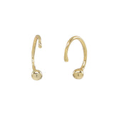 Ball Open Huggies - Gold - Earrings - Ofina