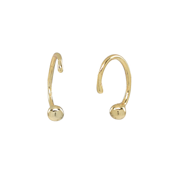 Ball Open Huggies - Gold - Earrings - Ofina